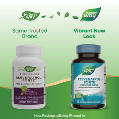 Close-up of Nature's Way Resveratrol-Forte softgels for daily use