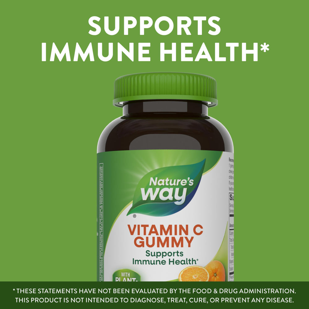 Nature's Way Vitamin C Gummies suitable for daily use with two gummies per serving.