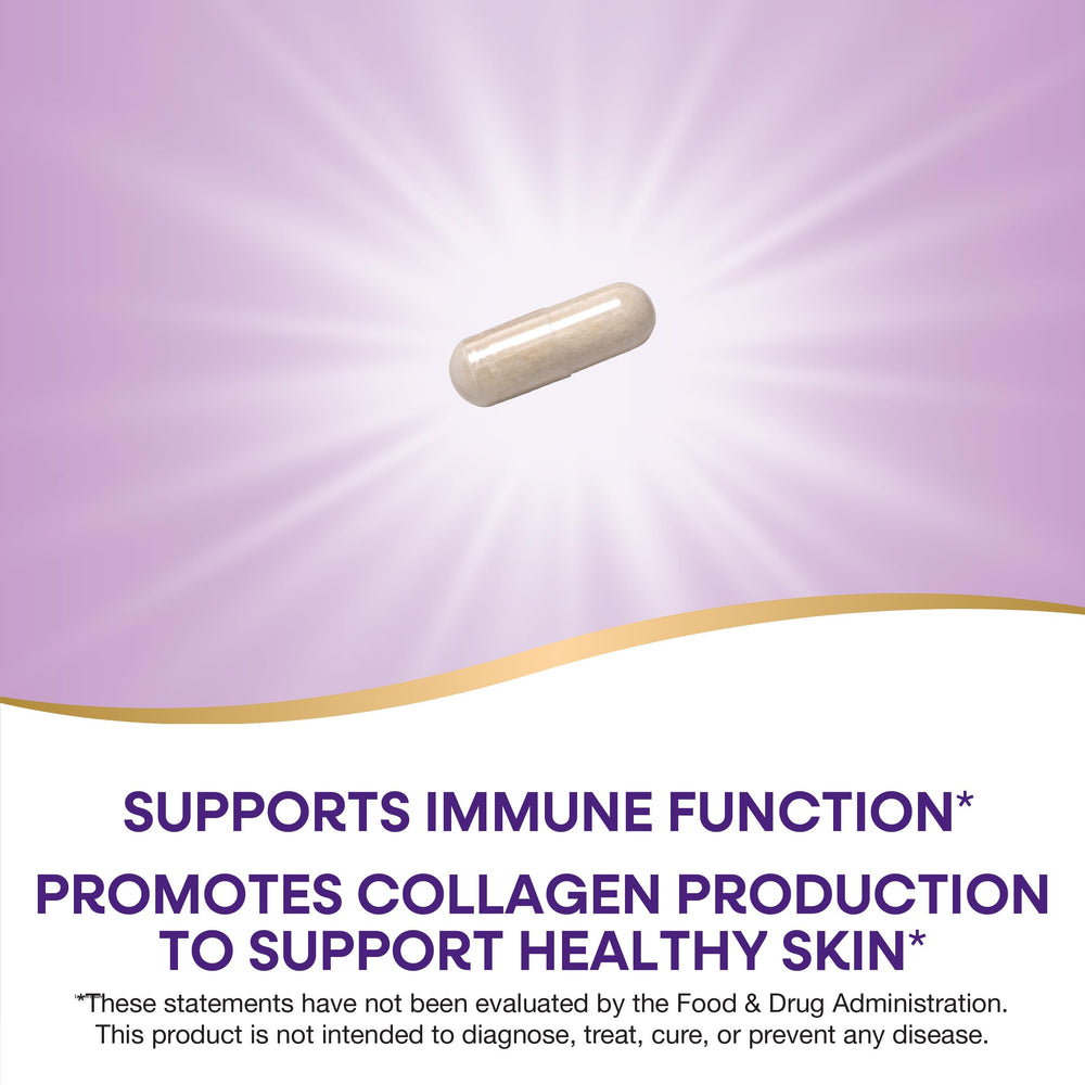 Nature's Way Vitamin C packaging in hand for on-the-go use.