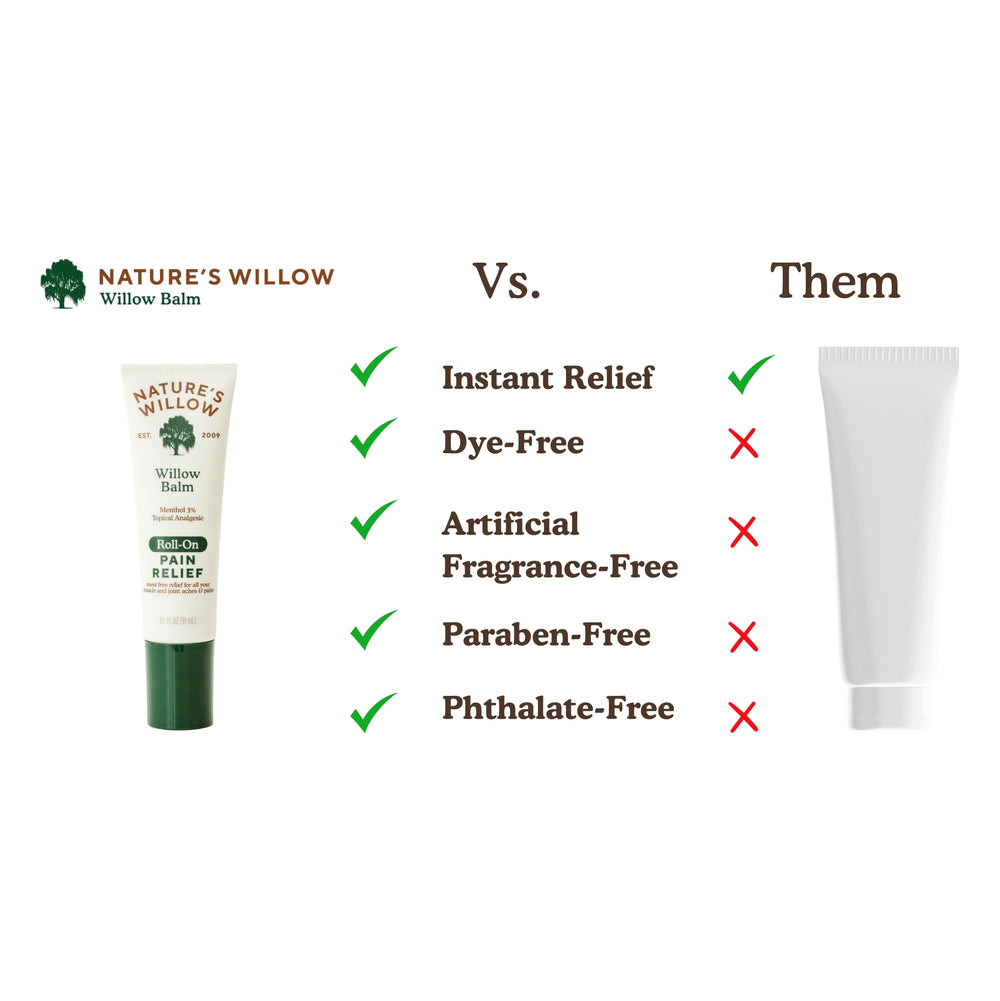 Nature's Willow Roll-On 3-pack ready for travel and daily use