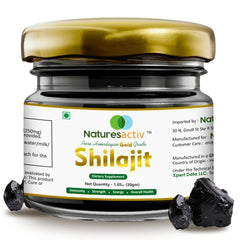Naturesactiv Pure Himalayan Shilajit Resin jar ready for daily vitality boost.