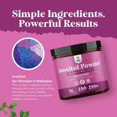 Natures Craft Inositol Powder third-party tested seal on packaging