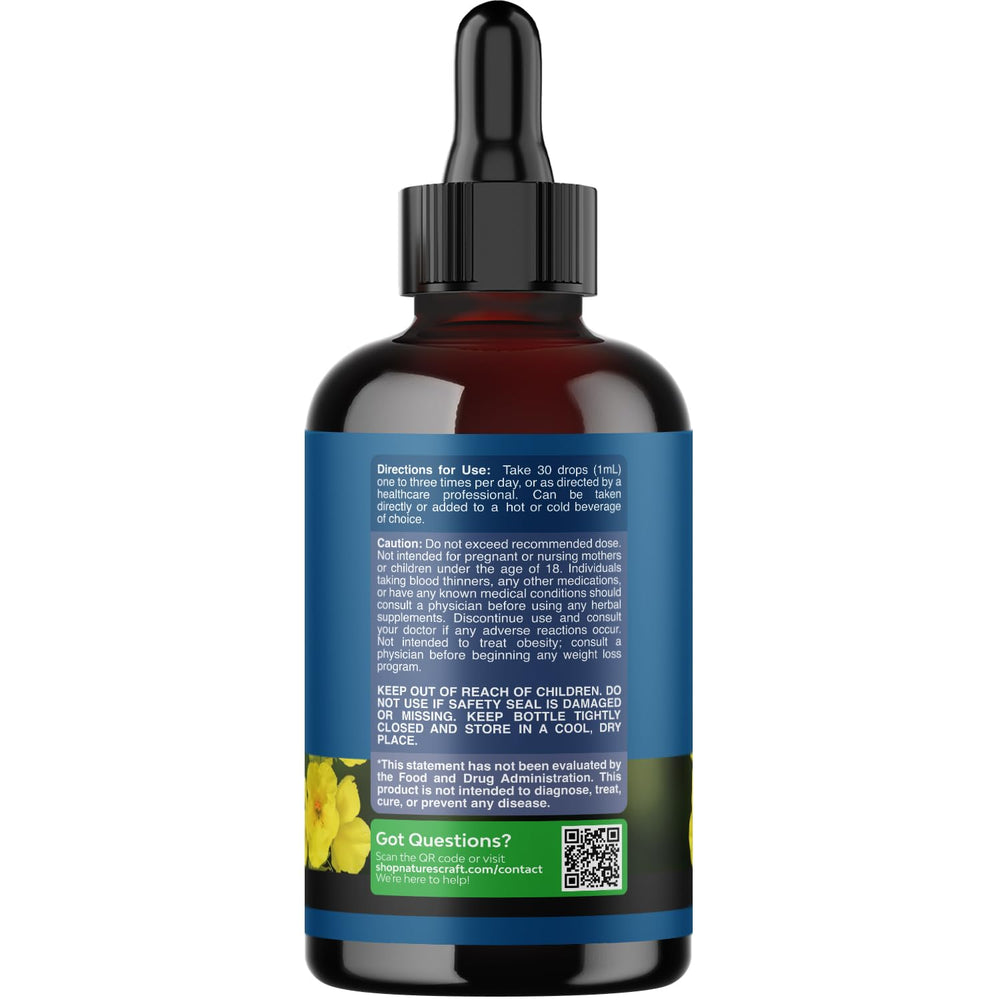Natures Craft Organic Mullein Drops packaging highlighting natural lung detox.