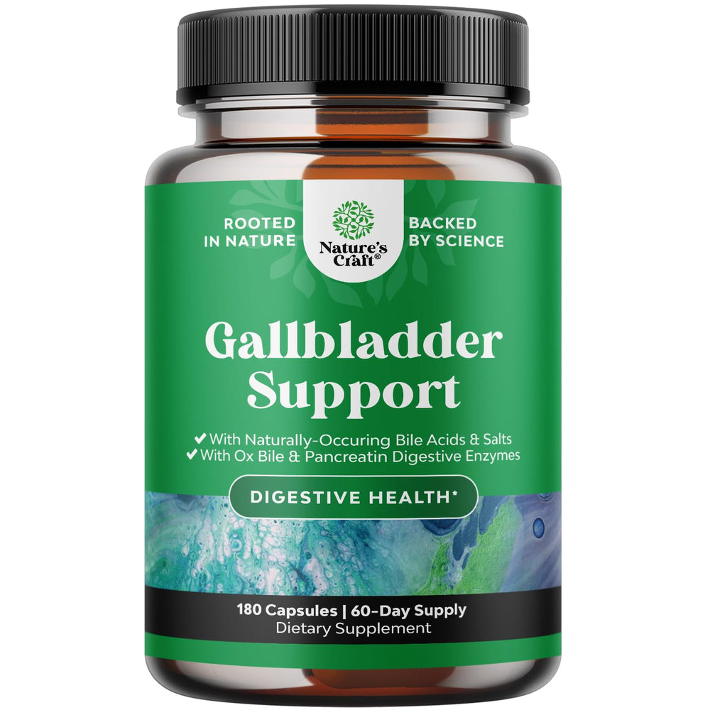 Nature's Craft Ox Bile Salts bottle supports digestion for adults.