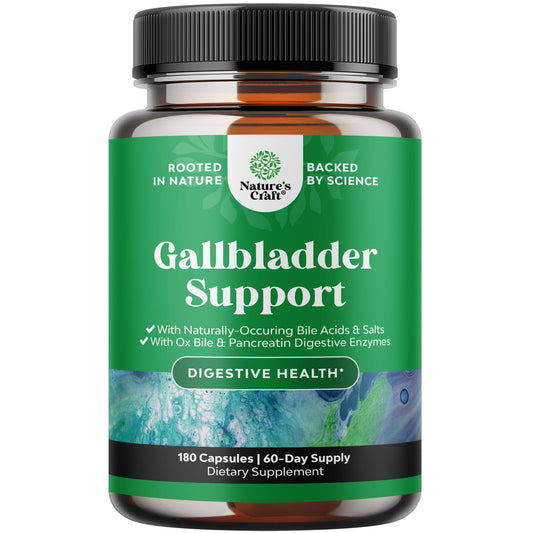 Nature's Craft Ox Bile Salts bottle supports digestion for adults.