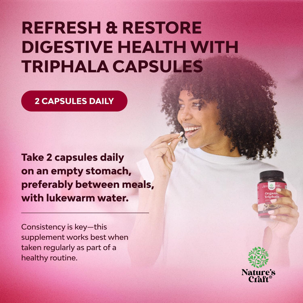 Natures Craft Triphala ingredients amla bibhitaki haritaki traditional ayurvedic blend