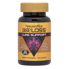 NaturesPlus AgeLoss Lung Support bottle front for daily respiratory wellness