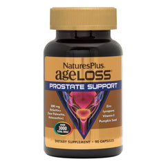 NaturesPlus AgeLoss Prostate Support bottle with 90 capsules for daily urinary comfort