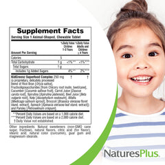 KidGreenz tablets in hand emphasizing bite-sized nutrition for children.