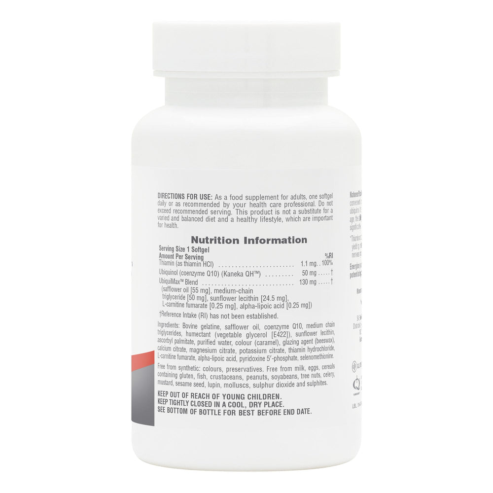 NaturesPlus Beyond CoQ10 softgels closeup highlighting capsule texture