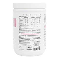 NaturesPlus Collagen Peptides Berry Lemonade powder being poured — easy mix in drinks.