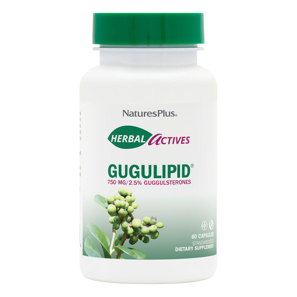 NaturesPlus Gugulipid 750 mg bottle front view for daily supplement routine