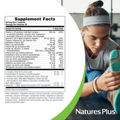 NaturesPlus Hema-Plex Iron gluten-free and vegan certification label