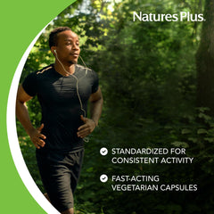 NaturesPlus CGMP facility badge indicating rigorous manufacturing standards