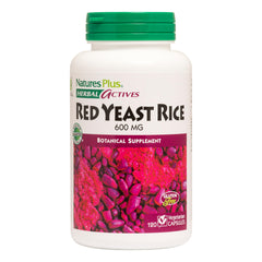 NaturesPlus Herbal Actives Red Yeast Rice bottle front for daily wellness.