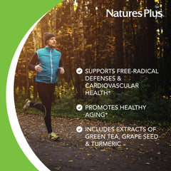 NaturesPlus Herbal Actives Resveratrol label emphasizes vegetarian gluten-free formulation