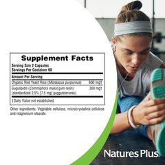 NaturesPlus Herbal Actives vegan gluten-free badge on packaging.
