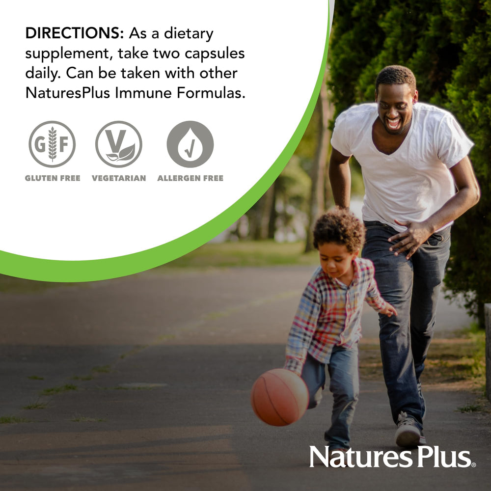 NaturesPlus Immune Boost packaging on kitchen counter ready for daily routine.