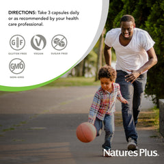 NaturesPlus KalmAssure bottle beside bedtime routine for relaxation.