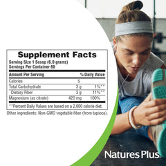 NaturesPlus KalmAssure tub displays 60 servings for easy daily use