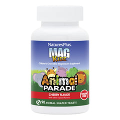 NaturesPlus MagKidz Animal Parade front label with cherry flavor and kid-friendly design