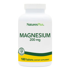 NaturesPlus Magnesium tablets bottle front for daily mineral support.