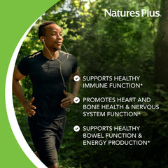 NaturesPlus Magnesium bottle with dosage information for simple daily use.
