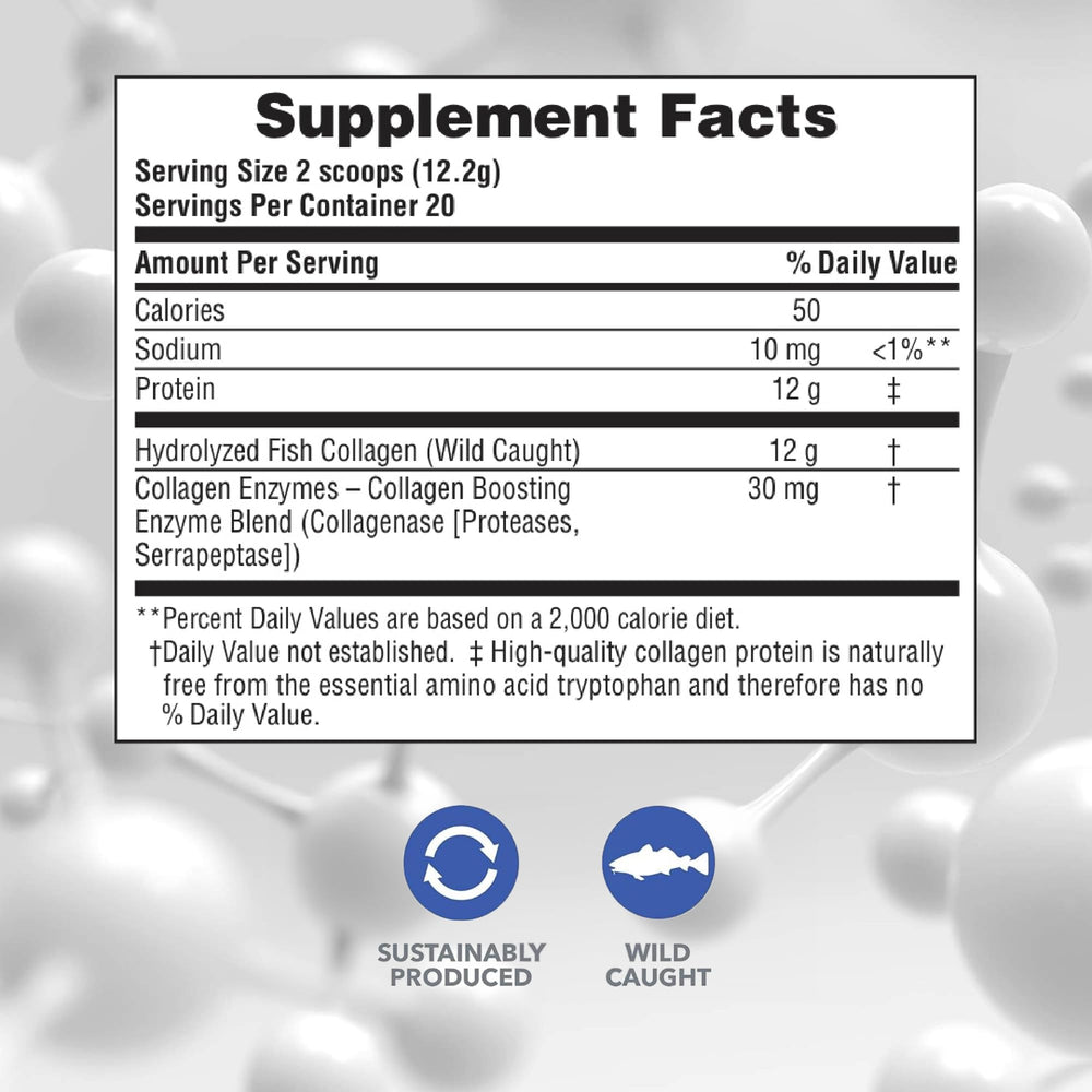 NaturesPlus Marine Collagen Peptides powder scoop for easy measurement and mixing.