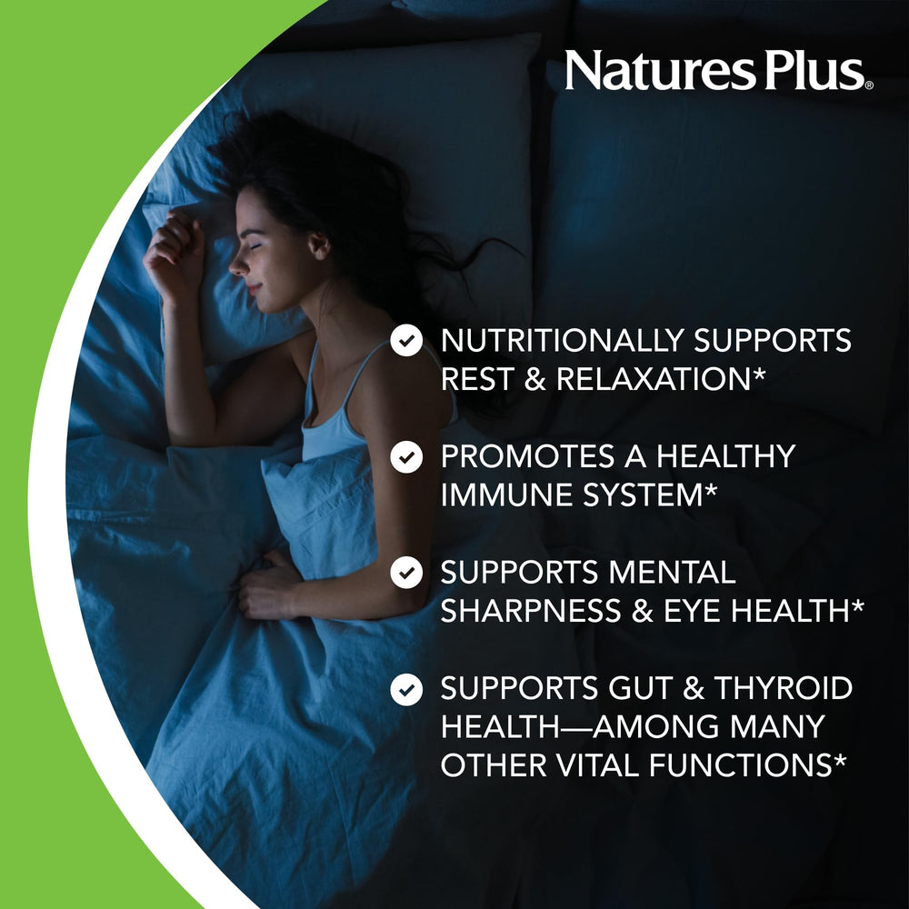 NaturesPlus Melatonin Spray label emphasizes ingredients and gluten-free vegetarian formula.