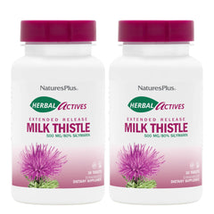 NaturesPlus Herbal Actives Milk Thistle extended-release bottle with capsules