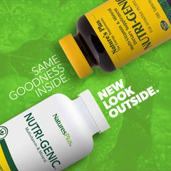 Nature's Plus Nutri-Genic bottle back—gluten-free allergen-conscious formula