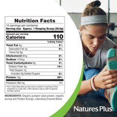 Close-up of quinoa-containing blend highlighting energy-supporting ingredients.