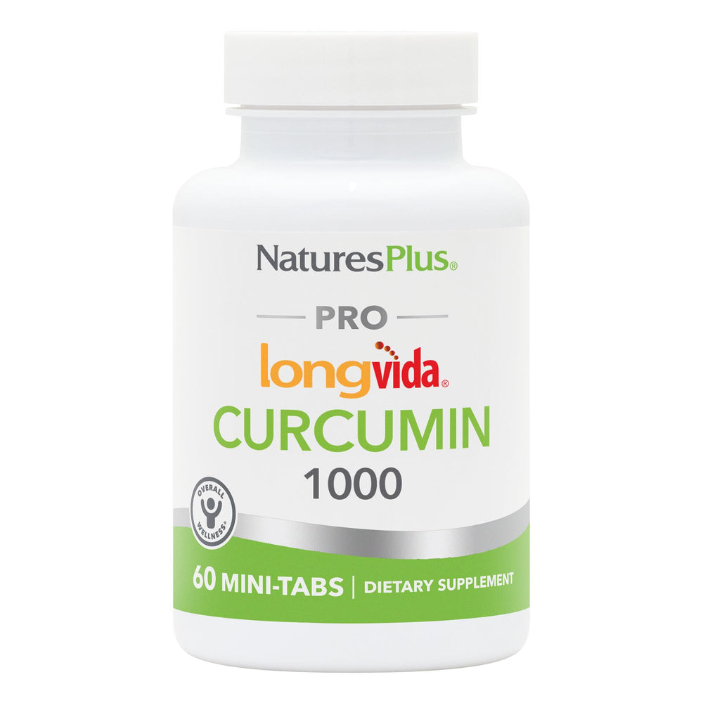 NaturesPlus PRO Longvida Curcumin bottle front for everyday wellness.