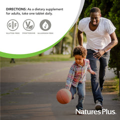 NaturesPlus Trans-Resveratrol and antioxidant blend graphic supporting healthy aging.