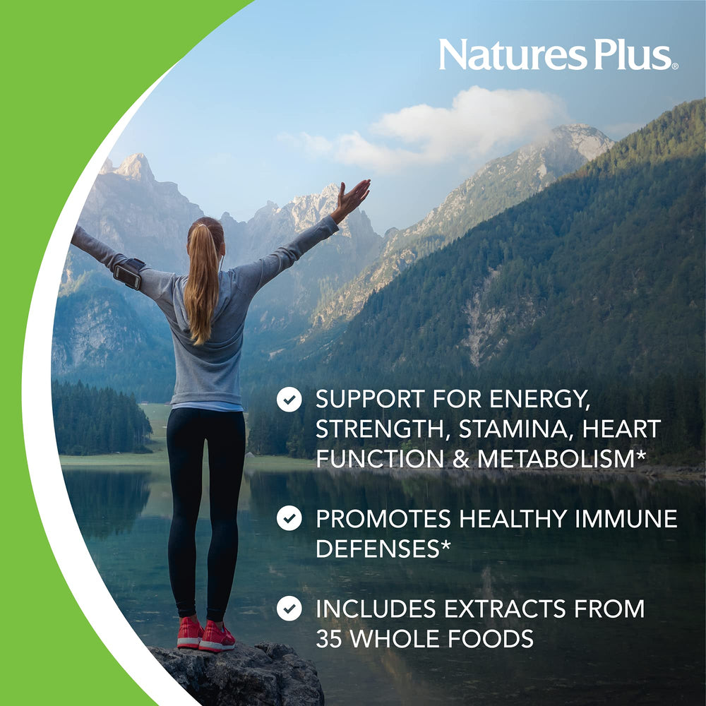 NaturesPlus Source of Life Garden Women’s Once Daily capsules for energy support.