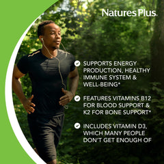 NaturesPlus Source of Life GOLD liquid label shows ingredients and daily values.