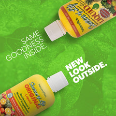 NaturesPlus Source of Life Liquid bottle back showing ingredients and allergen notes