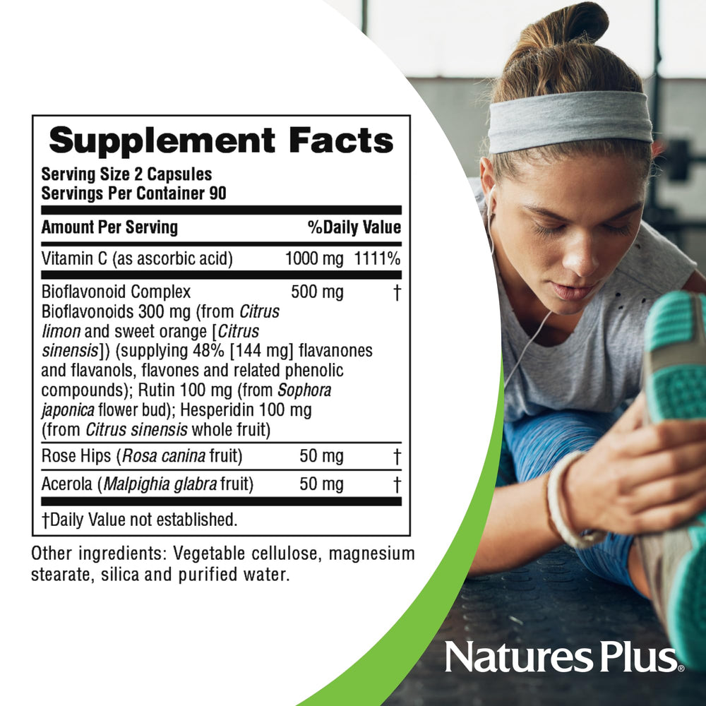 Nature's Plus Super C Complex pack-shot highlighting 180 servings total