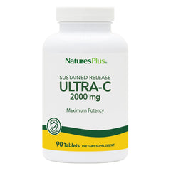 NaturesPlus Ultra-C 2000mg bottle shows high dose vitamin C for daily immune support