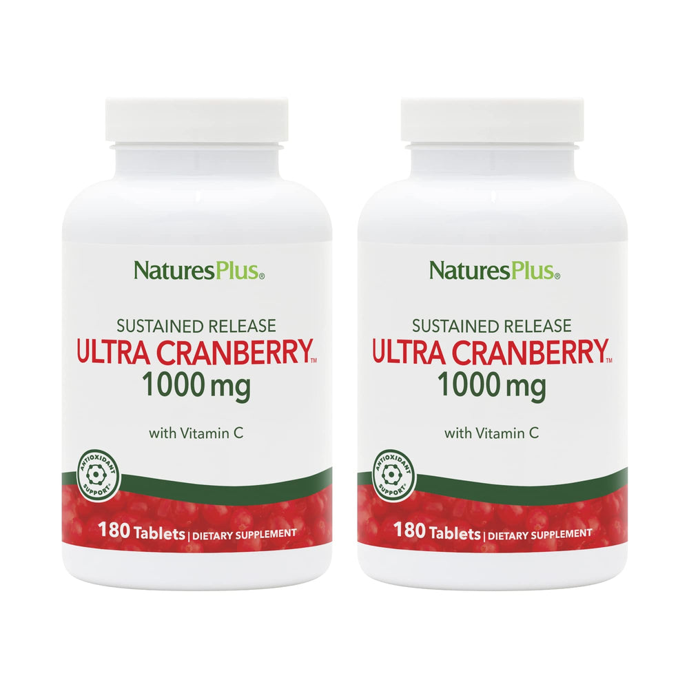 NaturesPlus Ultra Cranberry 1000 bottle front label with serving details.