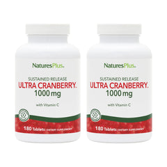NaturesPlus Ultra Cranberry 1000 bottle front label with serving details.