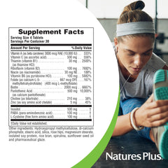 NaturesPlus Ultra Hair dosage label—clear guidance for easy daily dosing.