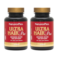 NaturesPlus Ultra Hair Plus bottle for daily hair care support with 60 tablets