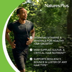 NaturesPlus Ultra Hair Plus label detail showing gluten-free formula