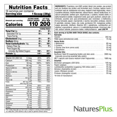 NaturesPlus Ultra Hair Thick Shake poured into a glass to enjoy.