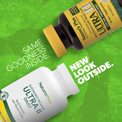 NaturesPlus Ultra II Daily bottle side view showing compact packaging for daily use