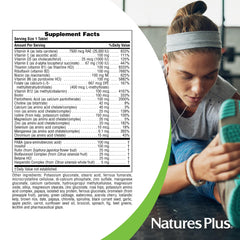 NaturesPlus Ultra II Daily information card illustrating eight vitamins.