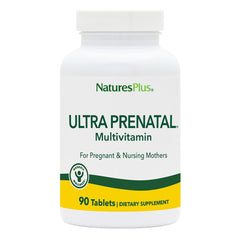 NaturesPlus Ultra Prenatal bottle front with essential nutrients for daily support