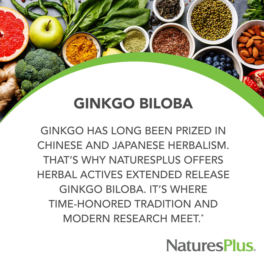 Vegetarian, gluten-free Ginkgo Biloba tablets ready for everyday use