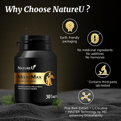NatureU L-Citrulline and pine bark supplement bottle ready for gym performance.